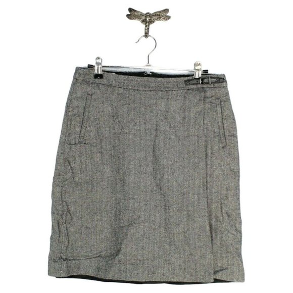 L.L. Bean Dresses & Skirts - LL Bean Gray 100% Cotton Back Zip Classic Fit Skirt Size 6